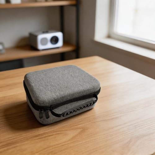 Wodsty Portable Hard Shell Case MOGO 4 Projector, Shock-Absorbing EVA Storage Bag with Organizer Compartments, Lightweight Travel Carry Case, Black — view 5
