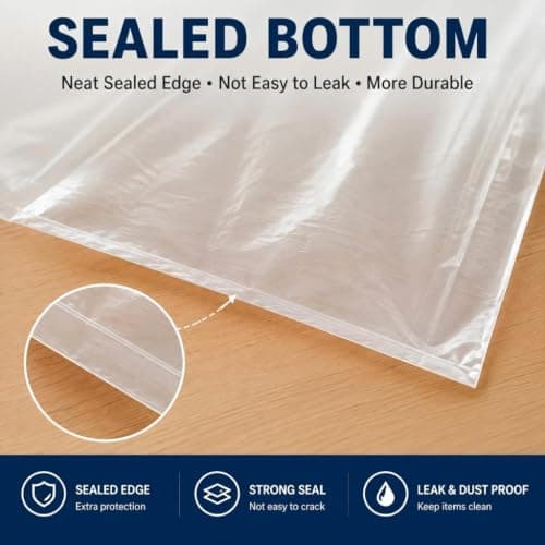 Extra Large Clear Plastic Bags-6PCS Storage Bags for Suitcase Moving Plush — view 5