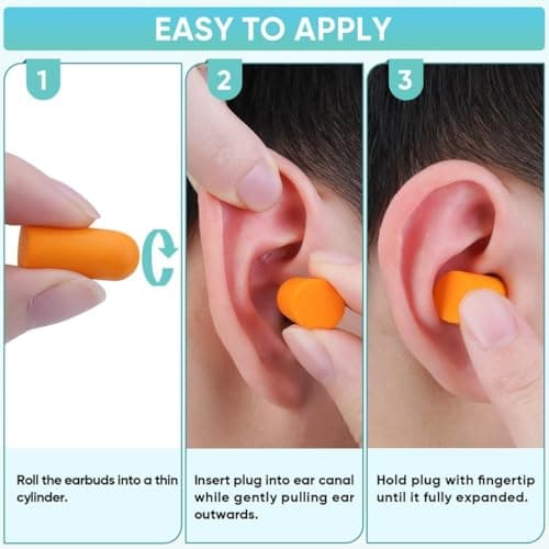 Classic Foam Ear Plugs - Noise Reducing Ear Defenders, 50 Pairs Yellow Earplugs, Each Individually Wrapped for Optimal Comfort and Cleanliness (50 Pairs) — view 5