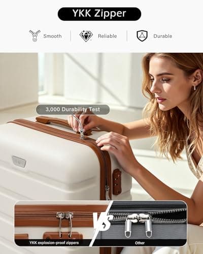 COOLIFE 20 Inch Carry On Suitcase for EasyJet, ABS+PC, Hardshell, Durable — view 4