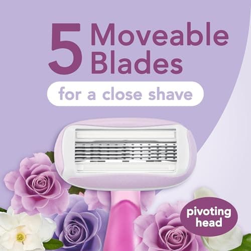 BIC Soleil Escape 5 Blade Womens Disposable Razor Pack of 3 with Rose and Magnolia Scented Moisturizing Strip — view 2