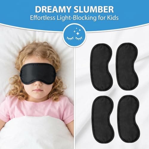 20 Pack Eye Mask for Sleeping, Blindfold Eye Shade Cover, Light-Blackout Breathable Sleep Masks, Soft Comfortable Blindfolds for Games Travel, On The Plane, Lunch Break and Camping Usage Black — view 5