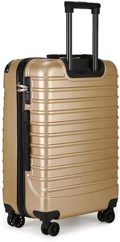Fly Kite Luggage 28 Inch Large Suitcase PC+ABS Hard Shell with Aluminium Trolley Handle, TSA 3 Digit Secure Lock 360° Smooth Wheels Lightweight Suitcase Brown — view 4