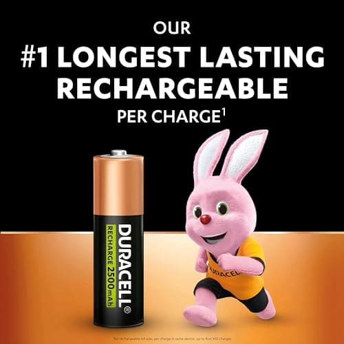 DURACELL AA Rechargeable Batteries (8 Pack) 1.2V, 2500 mAh NiMH — view 2