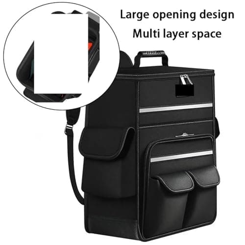 Tool Backpack Large Tools Backpack Professional Electrician Storage Bag Multifunctional Pocket Repair Kit Portable Organizer Suitcase(Buckle Style) — view 2