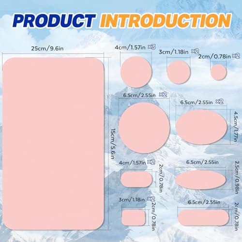 35Pcs Down Jacket Repair Patch Kit Pre-Cut Nylon Patches for Clothes Self-Adhesive Fabric Tape Waterproof Lightweight Outdoor Gear Tenacious Repair Tape for Puffer Jacket Coat Tent Backpack(Pink) — view 2