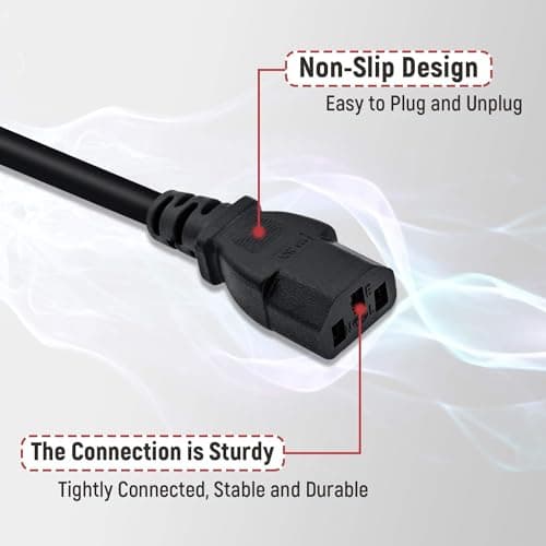 Xzrucst AC Power Cord Cable Plug Compatible with Elna #446891-20 to Elna Sewing Machine Elna #446891-20 44689120,Air Electronic 38,39,39,58,59,68,69,45,46,55,56,65,66,500,Lotus 22,Stella 17,27,37,57 — view 5