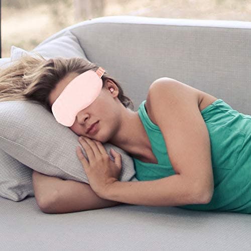Pink Sleep Eye Mask Silk Sleep Mask Ultra Soft Blindfold Breathable Eye Cover Sleeping Mask Eyeshade with Elastic Strap and Ear Plug for Men Women Kids Night Sleeping Travel Nap Mothers Day Presents — view 6