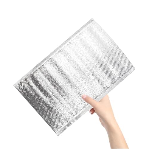 20Pcs Silver Aluminum Foil Thermal Insulation Food Bags for Travel — view 4