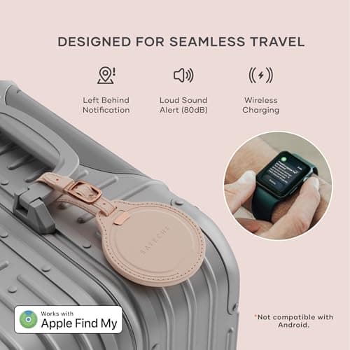 SSATECHI FindAll™ Luggage Tag, Find My Compatible for iPhone & iPad, Rose — view 2