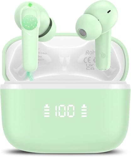 AI Language Translation Earbuds, 48H Real-Time Bluetooth 5.3 Translator Earbuds, Support 164 Languages with AI App, 3-in-1 Ear Buds with ENC Mic, 5 Translation Modes Earphones Travel/Business/Learning