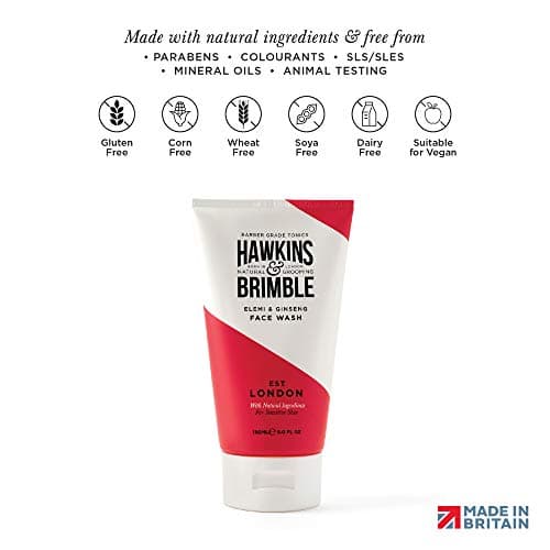 Hawkins & Brimble Men's Facial Scrub, Daily Moisturiser & Face Wash Bundle/Gift Set — view 3