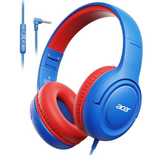 Acer Kids Headphones Wired for Kids with 85/94dB Volume Limit, 3.5mm Jack