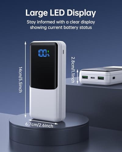 Coblob Power Bank 27000mah, Powerbank Fast Charging with Usb C — view 2