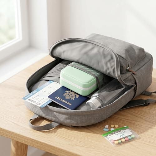 maykawe A8 Waterproof Pill Organiser,14 Color-Coded Pouches 7-14 Day Binder Style,Portable Zippered Storage for Travel & Daily Vitamins — view 6