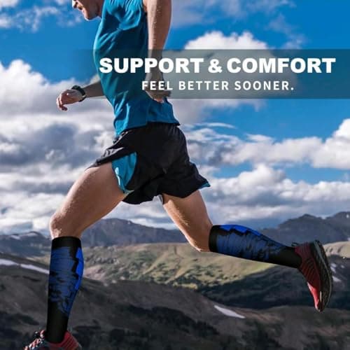 Compression Socks for Women and Men 15-20 mmHg 6 Pack Compression Stockings Circulation-Best Support for Medical,Running,Nursing,Athletic (A-Assorted-4, Large-X-Large) — view 3