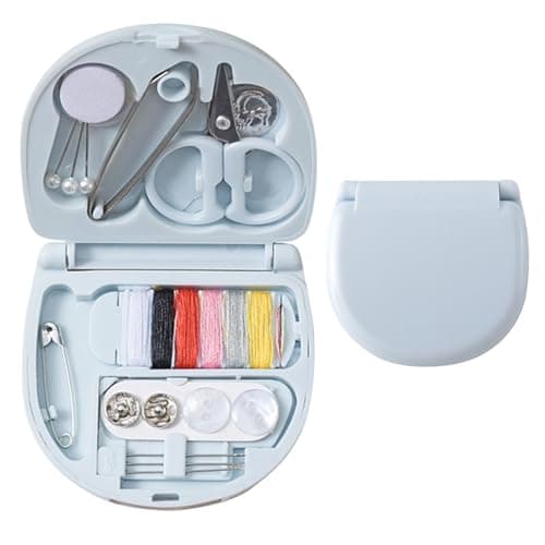 1 Pcs Mini TravelSewing Kit Portable Sewing Case with Scissors, Buttons, Pins, Thread and Needles, Sewing Supplies for Home and Travel, Beginner Emergency Repair Kit
