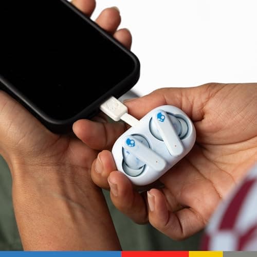 Skullcandy EcoBuds Sustainable Wireless In-Ear Bluetooth Earbuds - Glacier — view 6