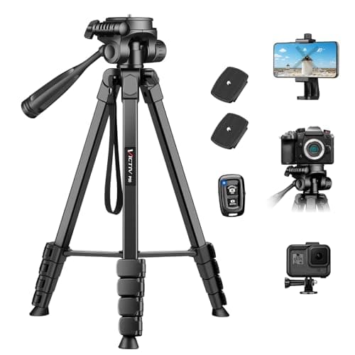 Victiv Camera Tripod for Canon Nikon Sony 172cm, Lightweight & Portable