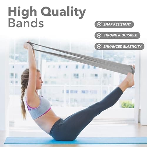 Beenax Resistance Band For Men & Women - Exercise Band to Build Muscle, Flexibility, Strength for Pilates, Yoga, Rehab, Stretching, Fitness, Gym, Physio, Strength Training and Workout — view 3