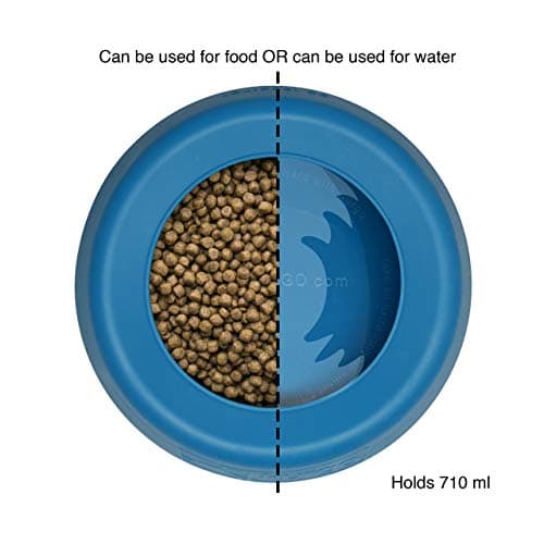 Kurgo Splash Free Wander Dog Water Bowl, 710ml, Coastal Blue — view 3