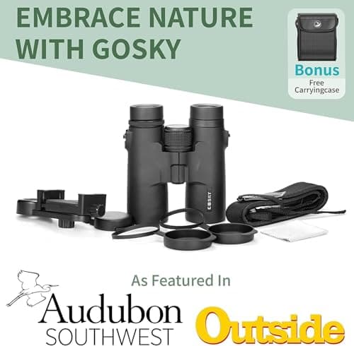 Gosky 10x42 Roof Prism HD Binoculars for Adults with Phone Adapter & Tripod — view 6