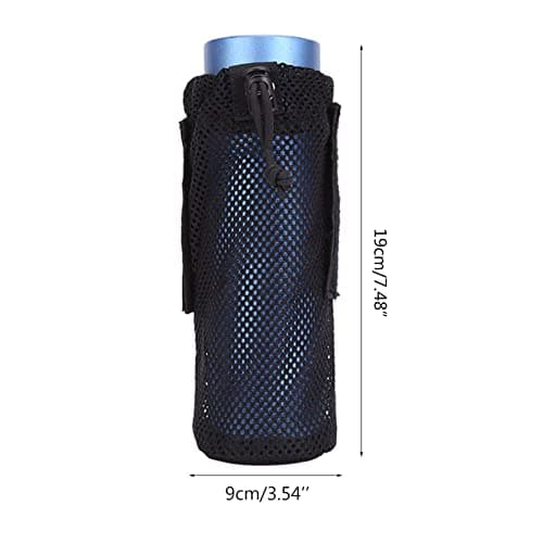 EMASDGEY Water Bottle Pouch Upgraded Travel, Mesh Water Bottle, Black — view 2
