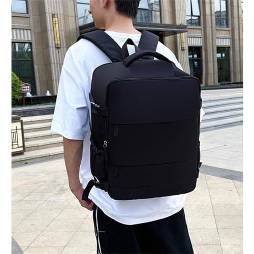 Treer Ryanair Cabin Bags 40x30x20 Underseat Travel Backpack Cabin Bag Carry on Waterproof Hand Luggage for Airplanes, Multiple Pockets Comfort Rucksack for Men, Women (Black) — view 3