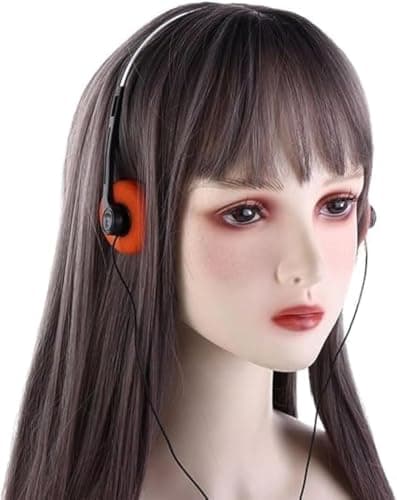 Fxieng Orange Retro Over-Ear Headphones,Wired Stereo Headphones, HiFi Stereo Sound, Lightweight Portable with Adjustable Headband, Comfortable Headset for Travel & Daily Use — view 5