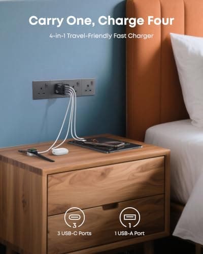 Anker Zolo 70W Fast usb c Charger, 4-Port Folable Laptop Adapter Plug — view 5