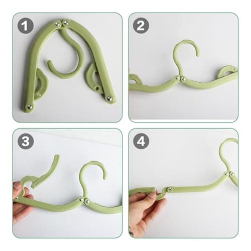 25 Pcs Travel Coat Hangers Adults, Portable Travel HangersPlastic Folding Coat Hangers for Travelling Home Camping Hotel Cruise Holiday Essentials Accessories Foldable Clothes Hanger(5 Colors) — view 4