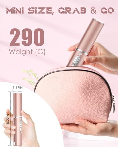 Portable Titanium Cordless Hair Straightener, Heats Up in Seconds & Lasts Up to 50 Minutes & USB Rechargeable, Dual Voltage Mini Travel Flat Iron Straightening for Small Touch-Ups-Not for Thick Hair — view 5