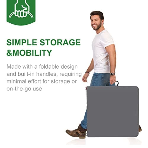 Rainberg 4ft Heavy Duty Folding Table, Tabletop & Sturdy Metal Frame, Foldable Table with Handle, Waterproof, Portable, & Easy Assembly, Ideal for Parties, BBQ, Camping, Beach, Indoor & Outdoor Use — view 6