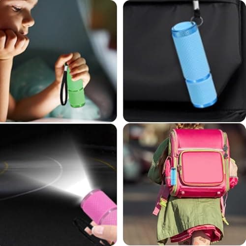 NIXRET Small Torch Super Bright with 9 LEDs, 4 Pack Torches Battery Powered, Camping Hiking Outdoor Gifts — view 3