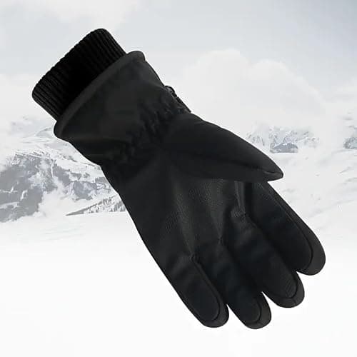 SOCK-TEC Ladies Ski Gloves Touch Screen Plush Lining Waterproof Windproof Extreme Cold Weather Thermal Winter Warm Glove for Women - Skiing,Cycling,Motorcycle,Running,Outdoor Sports (Black, One Size) — view 6