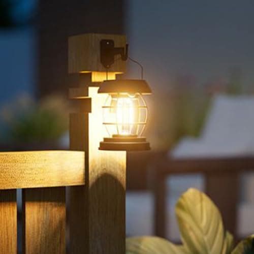 Weqizuerqi Solar Powered Lantern,Waterproof Portable Ambient Lighting | Rechargeable Camping Lantern Tent Lights - for Indoor Home Tent Porch Balcony Backpacking Power Outages — view 2
