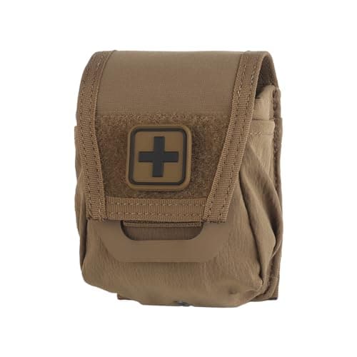 Peminkoo Outdoor Medical Kit Portable CS Combat Training Sports E-DC Tools Waist Packs MOLLE Tactical First-aid Pouch Survival Safety Bag (Khaki)