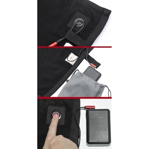Heated Sleeping Bag Liner, Rechargeable Sleeping Blanket, Adjustable Thermal Layer, Portable Warm Mat, 3 Adjustable Temperature Levels with 6 Heating Zones, for Hiking Outdoor Picnic Travel — view 6