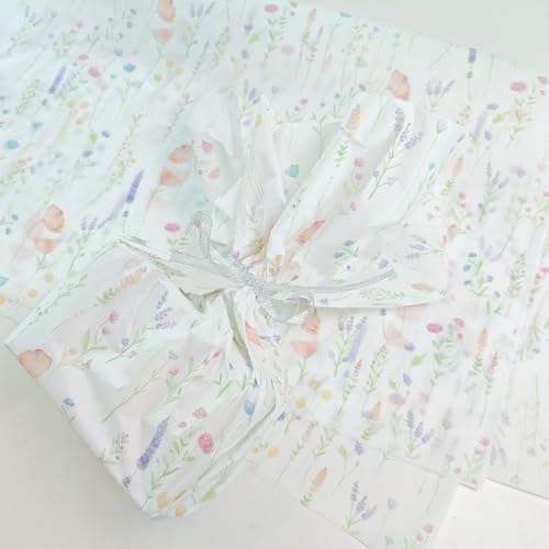 Jwssor Lavender Tissue Paper,20sheets 20X14inch Gift Wrapping for Gift Bags,Tissue Paper for Packing Christmas Birthday Party DIY Crafts — view 3