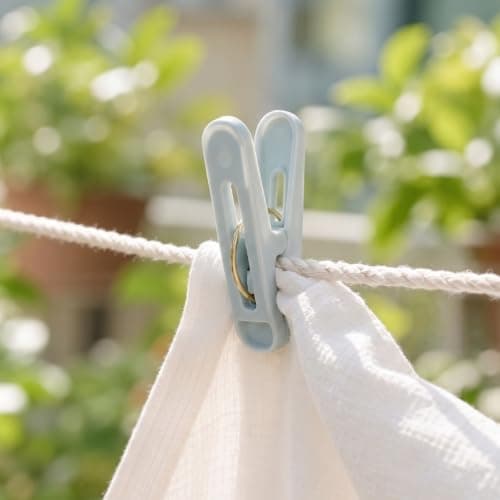 Lightista Clothes Drying Hanger with 32 Clothes Pegs & 360° Rotatable Hook, Multi-purpose Foldable Drip-Dry Sock Rack for Washing Line, Plastic Peg Hanger for Socks, Underwear, Bras, Baby Clothes — view 5