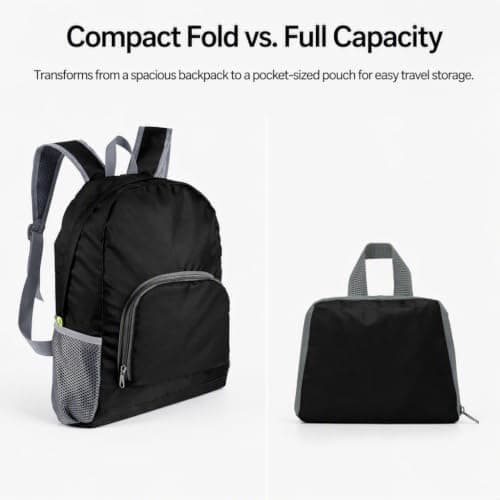 Packable Daypack Ultralight, Lightweight Rucksack for Hiking Travel — view 3