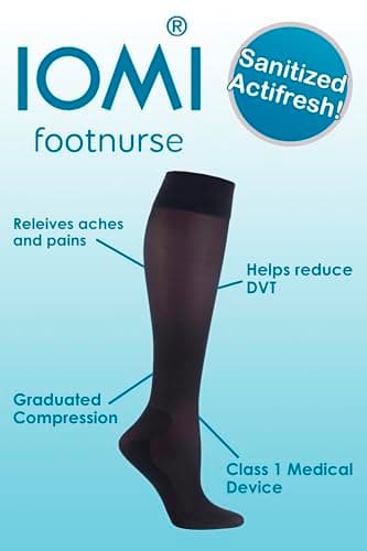IOMI - Ladies 18 mmHg Graduated Compression Travel Flight Socks for DVT (4-7 uk, Beige) — view 5