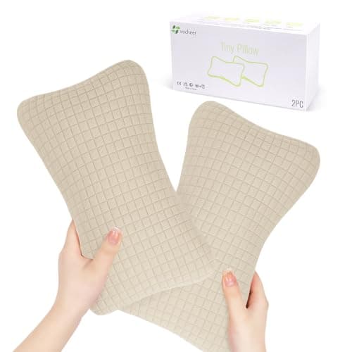 vocheer Small Pillow with Removable Cover, 28*17 cm Tiny Travel Pillow 2PCS