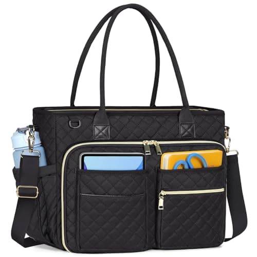 RAINSMORE Laptop Tote Bag for Women Teacher Work Bags Nurse Bag 15.6 inch