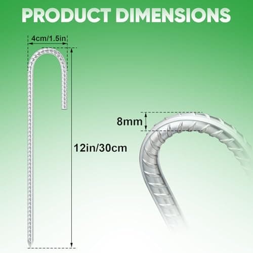 NONMON 10 Pack Tent Pegs Metal Heavy Duty, 12inch Ground Pegs — view 2