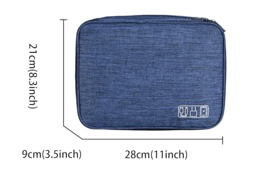 FAVORTALK Cable Bag Tech Pouch Extra Large 3-Layers Travel Electronics Accessories Organiser Bag for Charger Cables Flash Disk Power Bank Headphone etc B21508 — view 2
