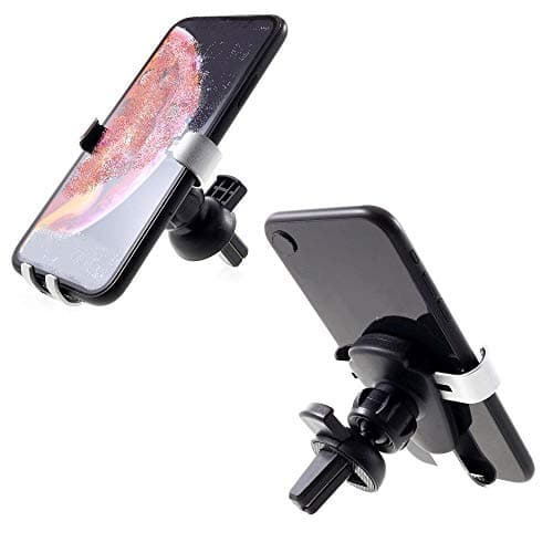 DFV mobile - Gravity Air Vent Phone Car Mount Holder with Clip for MICROMAX CANVAS SELFIE 2 Q4311 (2017) Black & Silver — view 2