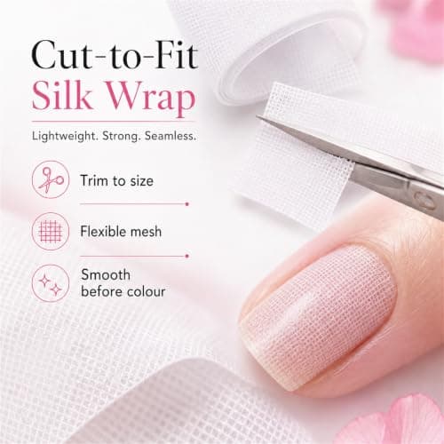 4Pcs Silk Nail Wrap Kit for Split Nails, Glue, File and Manicure Stick — view 4