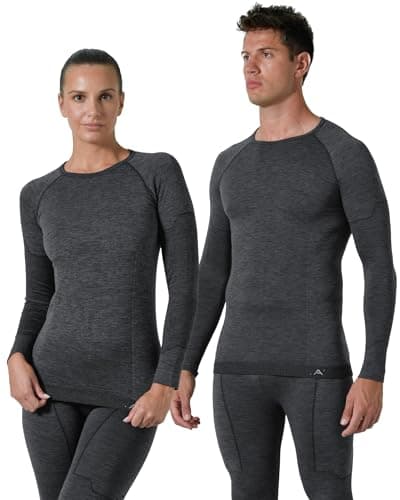 Risalti Thermal Tops Womens Mens Merino Wool Long Sleeve - Thermal Top for Men Women Unisex, Thermal Underwear Mens, Thermal Underwear Womens, Mens Thermals Thermals Women Seamless - Made in Italy