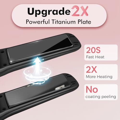 SUNMAY Voga 2 in 1 Cordless Hair Straighteners and Curler, Travel Wireless Portable USB Rechargeable Straightener, Mini Flat Iron Curling Wand with Titanium Plate –3 Temperature Temps, 5000mAh Battery — view 2